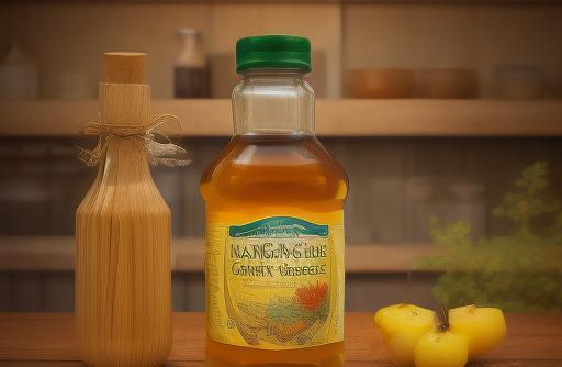 A bottle of apple cider vinegar acidic