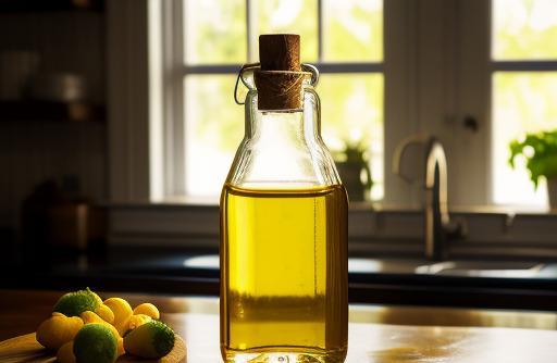 A bottle of canola oil