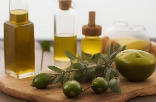 A bottle of extra virgin olive oil golden