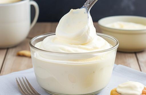 A dollop of yogurt in batter creamy