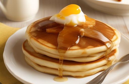 A drizzle of maple syrup on pancakes sweet