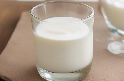 A glass of milk