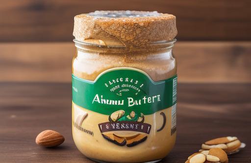 A jar of creamy almond butter nutty