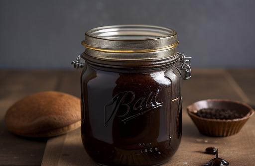 A jar of molasses