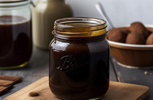 A jar of molasses dark