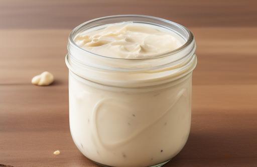 A jar of tahini creamy