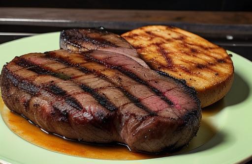 A juicy steak on a plate succulent