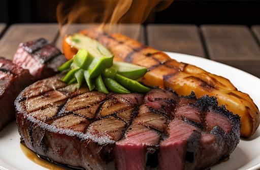 A juicy steak on a plate succulent