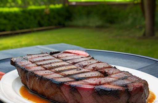 A juicy steak on a plate