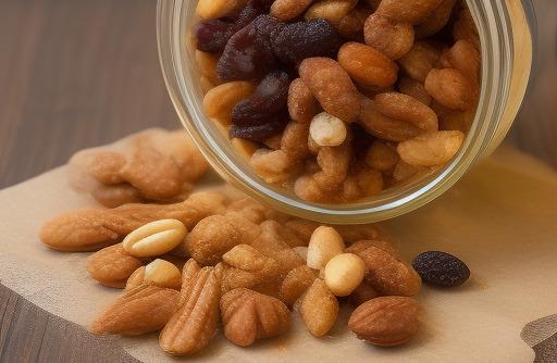 A mix of roasted nuts crunchy