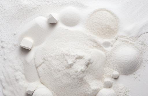 A pile of all purpose flour