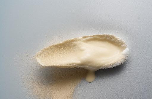 A spoonful of baking powder leavening agent