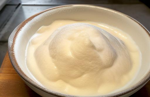 Active yeast in a bowl foamy