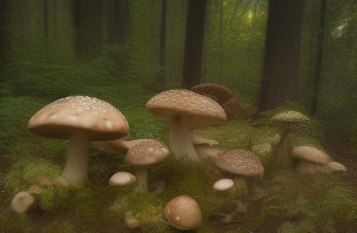 An assortment of wild mushrooms earthy