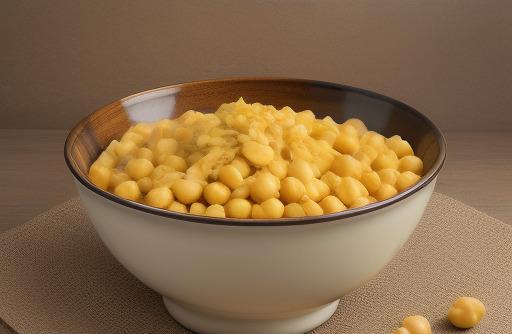 Chickpeas in a bowl beige