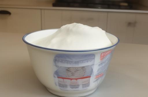 Dry milk powder in a measuring cup