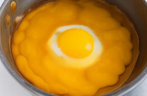 Egg yolk being separated rich