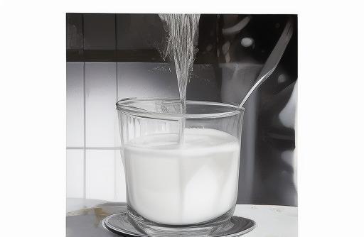 Evaporated milk being poured