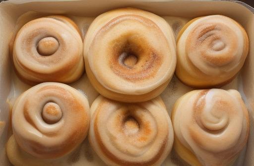 Freshly baked cinnamon rolls