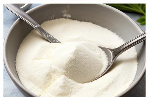 Milk powder in a spoon versatile