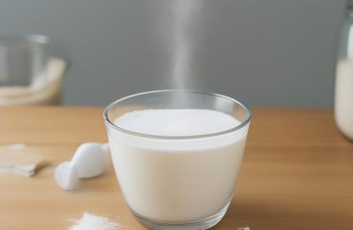 Powdered milk in a cup