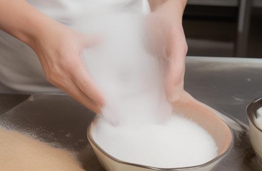 Salt being measured for baking