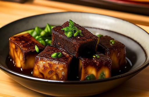 Soy sauce in a dish savory