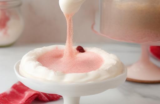 Sugar being poured into cake batter