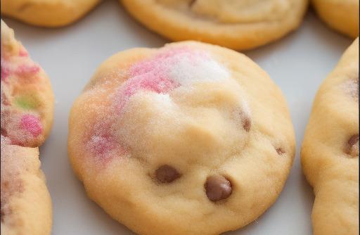 Sugar sprinkled on cookie dough