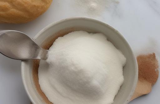 Xanthan gum in a spoon thickening