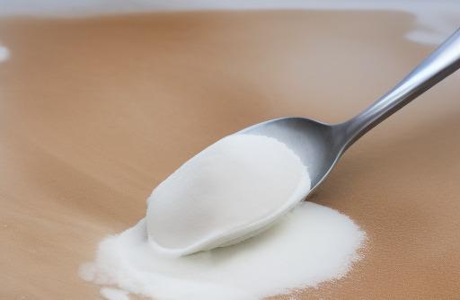 Xanthan gum in a spoon