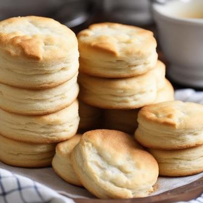 close up view of oven cooked biscuits