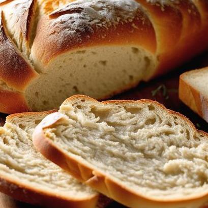 close up view of oven cooked bread