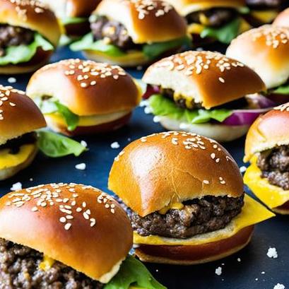 close up view of oven cooked hamburger sliders