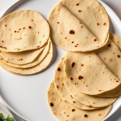 close up view of oven cooked tortillas
