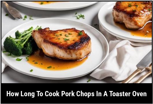 how long to cook pork chops in a toaster oven