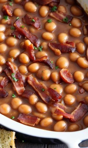oven baked baked beans with bacon