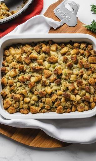oven baked stuffing in pan